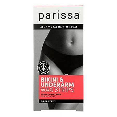 Parissa Bikini & Underarm Wax Strips, 36 Count, 2 Pack