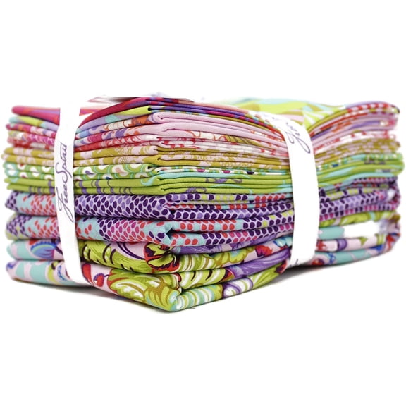 Parisville Deja Vu Fat Quarter Bundle (8 Pieces) by Tula Pink for Free Spirit 18 x 21 inches (45.72 cm x 53.34 cm) Fabric cuts DIY Quilt Fabric