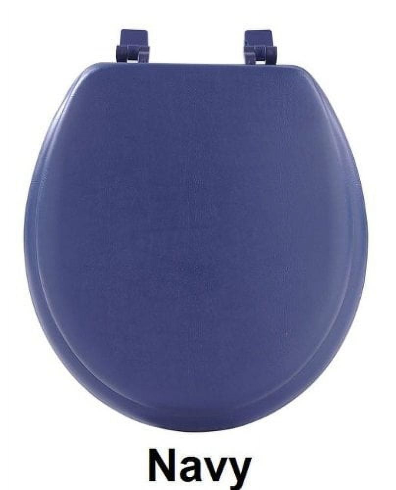 Navy Vinyl Soft Padded 17 Inch Toilet Seat