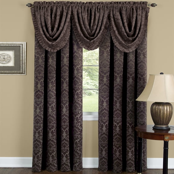 Park Avenue Collection Sutton Waterfall Valance - Brown