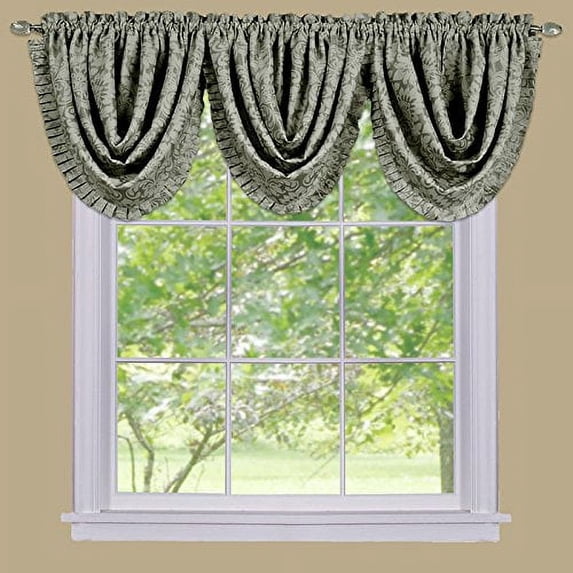 Park Avenue Collection Sutton Waterfall Valance - Sage
