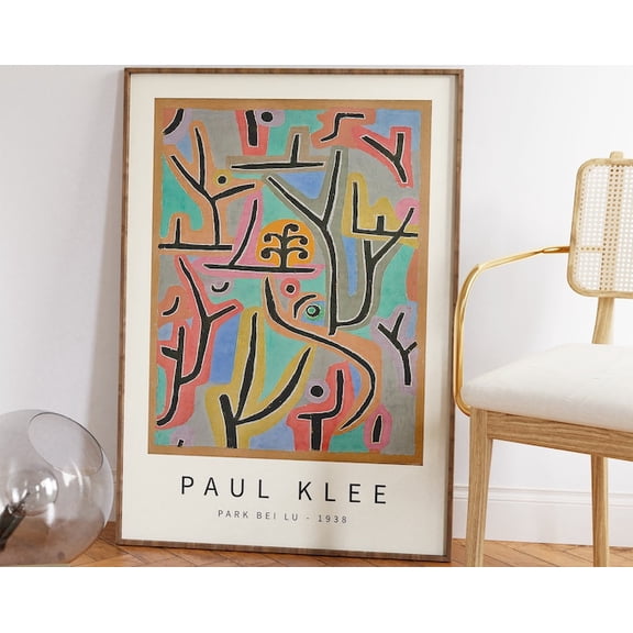 Park Bei Lu Pattern Abstract Graphical Wall Art Print, Unframed Paper Poster 24x36in