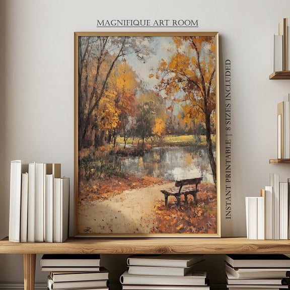 Park City Poster Rustic Fall Poster Wall Art, Autumn Landscape Farmhouse Cottagecore Decor, Country F7, Size 8x12 UNFFRAMED F03.1.7l2380
