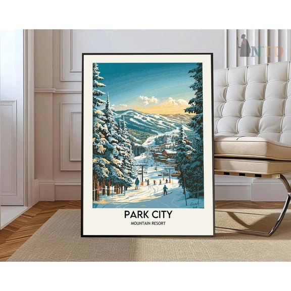 Park City Print, Park City Wall Art, Park City Poster, Park City Photo, Park City Poster Print, Park City Travel Poster, Park City Utah Wall Art, Modern Wall Decor, 12x18 UNFRAMED