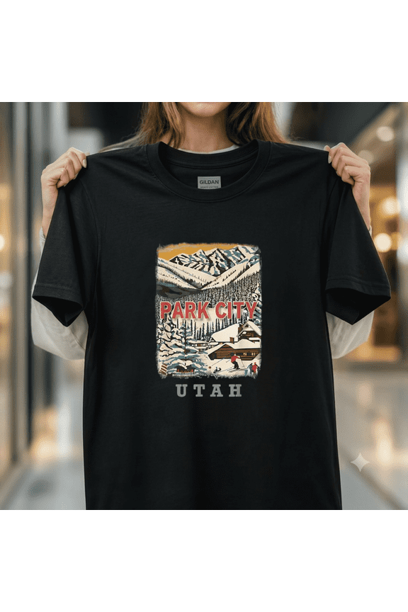 Park City Utah UT Mountain Majesty Scenic Travel Souvenir Unisex T-Shirt, up to size 5XL