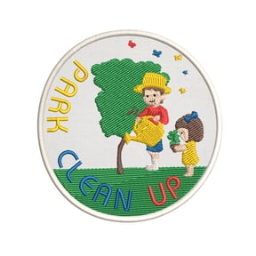 Park Clean Up! Scouts Guide Badge Crest Iron On Embroidered Applique Patch