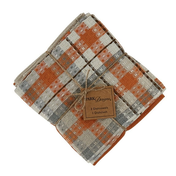 Park Designs Apricot & Stone Dishcloth Set - Orange