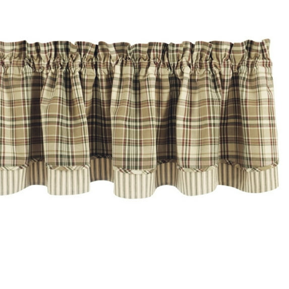 Park Designs Beige Thyme Lined Layered Valance 16"L