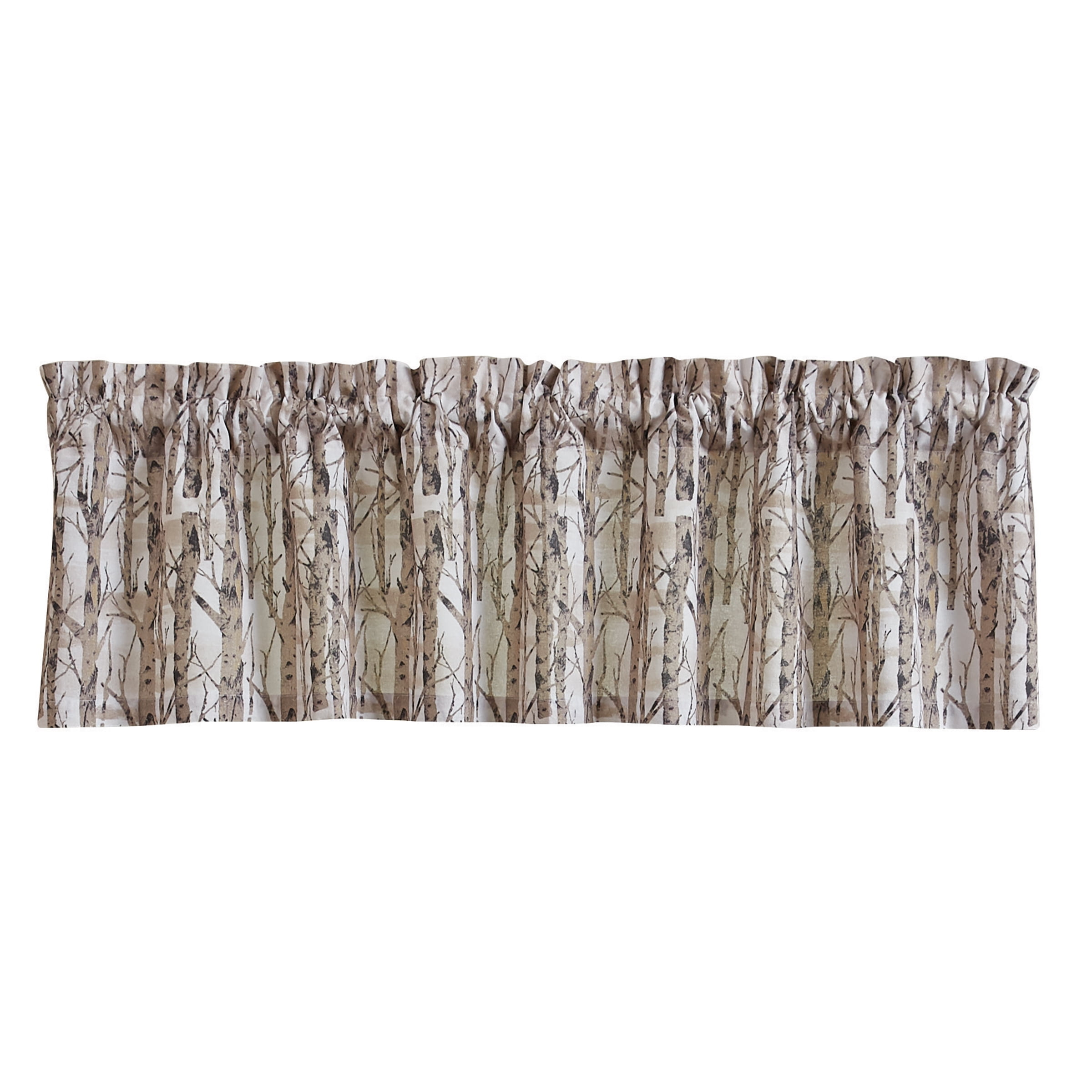 Birch Forest Print Rod Pocket Window Valance - 14" Length