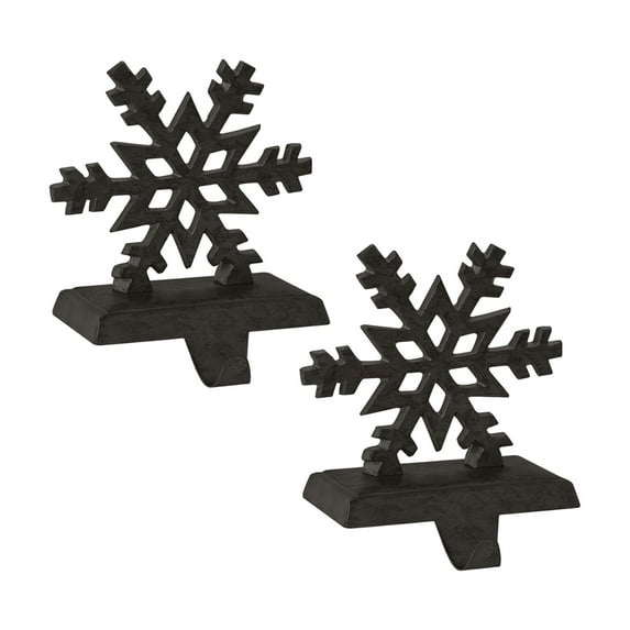 Park Designs Black Snowflake Stocking Hanger Set of 2