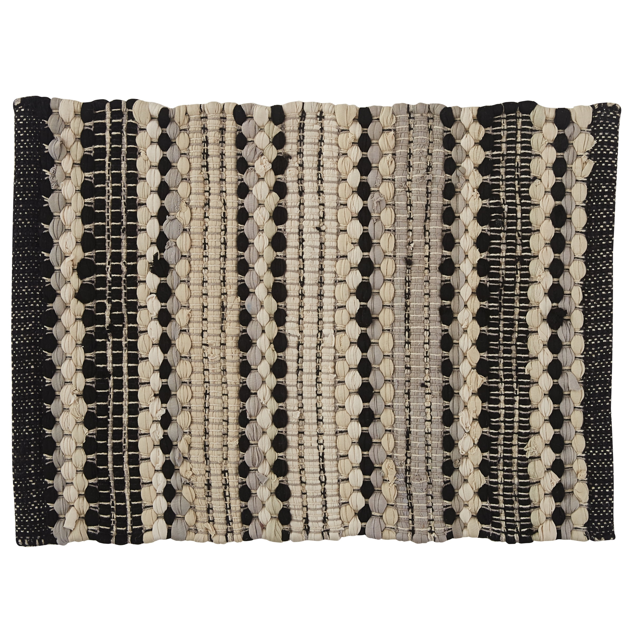 Park Designs Black Stripe Crossroads Chindi Placemat Set of 4
