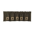 thumbnail image 1 of Park Designs Black Sturbridge Patch Lined Valance 60'' x 14'', 1 of 4