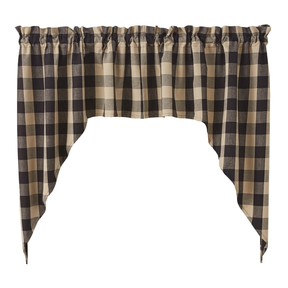 Park Designs Black Buffalo Check Swags 36"L