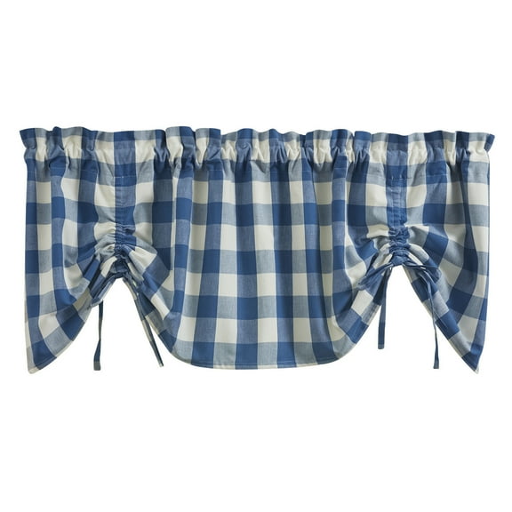 Park Designs Blue Buffalo Check Lined Valance 60"
