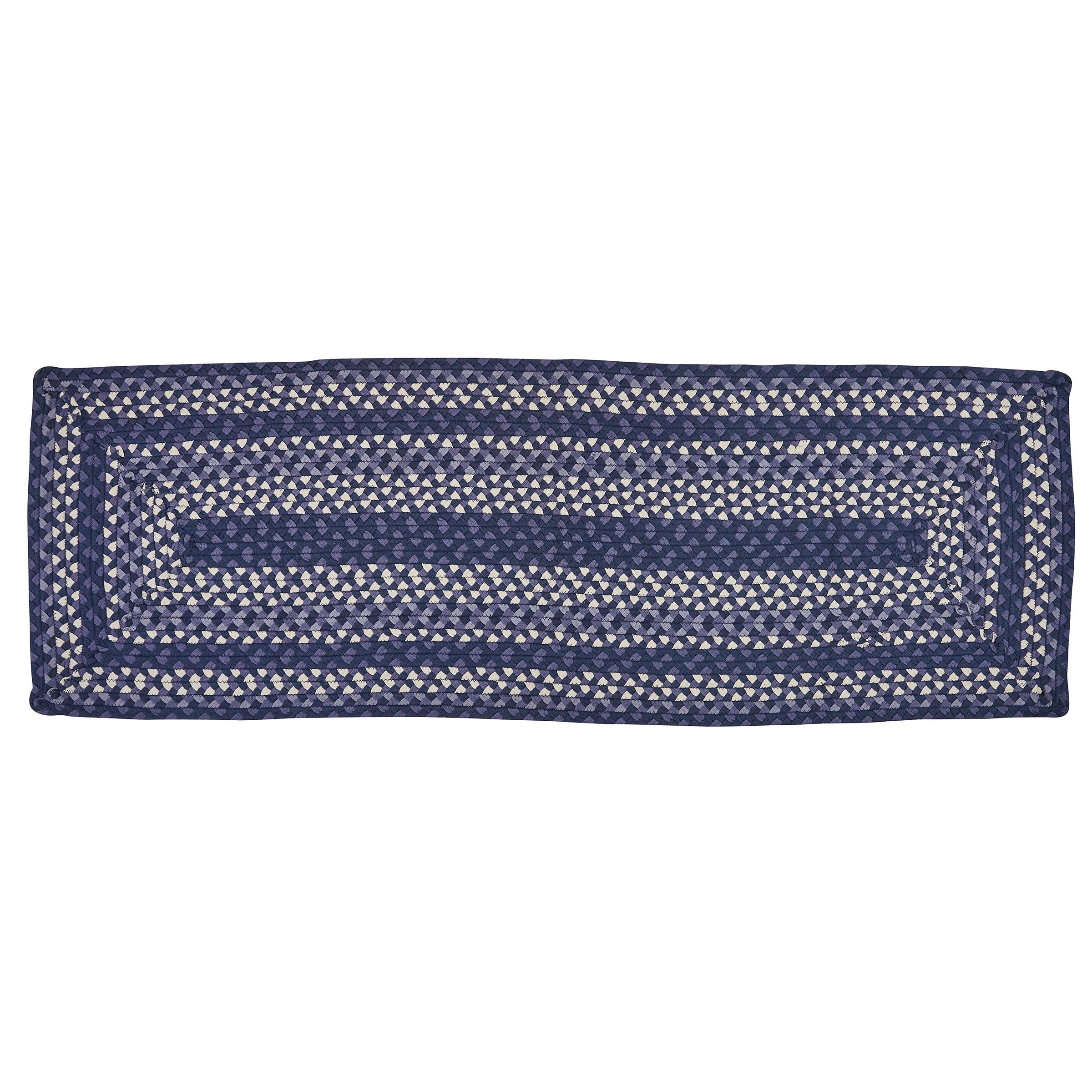 Rectangle Rug 2x6 Park Designs Bluestone Braided Blue Rectangle Indoor Rug Runner 2' x 6 ...