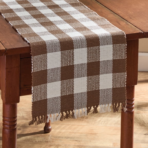 Park Designs Brown Buffalo Check Table Runner 36"