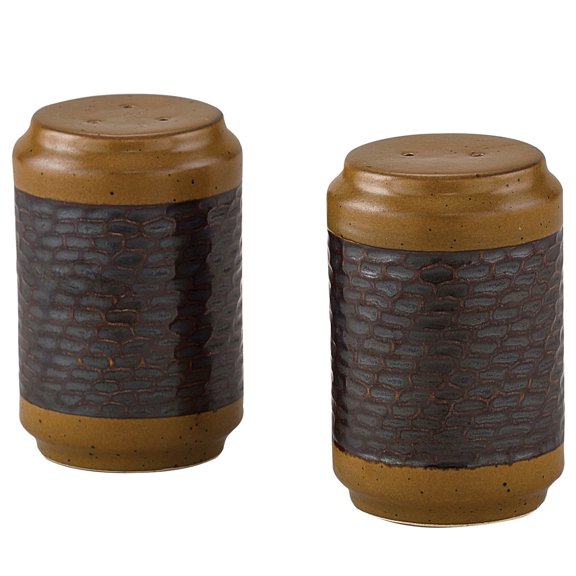 Park Designs Brown Ceramic Salt & Pepper Shaker Set