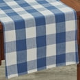 thumbnail image 1 of Park Designs Buffalo Check Backed China Blue Table Runner 13" x 36", 1 of 3