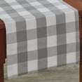 thumbnail image 1 of Park Designs Buffalo Check Backed Gray Table Runner 13" x 36", 1 of 4