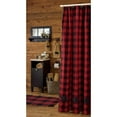 thumbnail image 1 of Park Designs Buffalo Check Bear Applique Shower Curtain - Red, 1 of 5