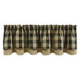 thumbnail image 1 of Park Designs Buffalo Check Lined Layered Black Valance 16", 1 of 6