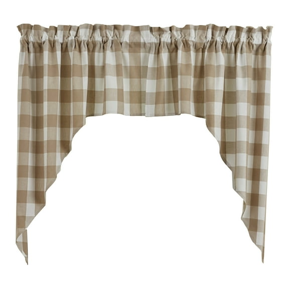 Park Designs Buffalo Check Natural Swag 72" x 36"