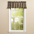thumbnail image 1 of Park Designs Buffalo Check Ruffled Black Valance 60" x 14", 1 of 3