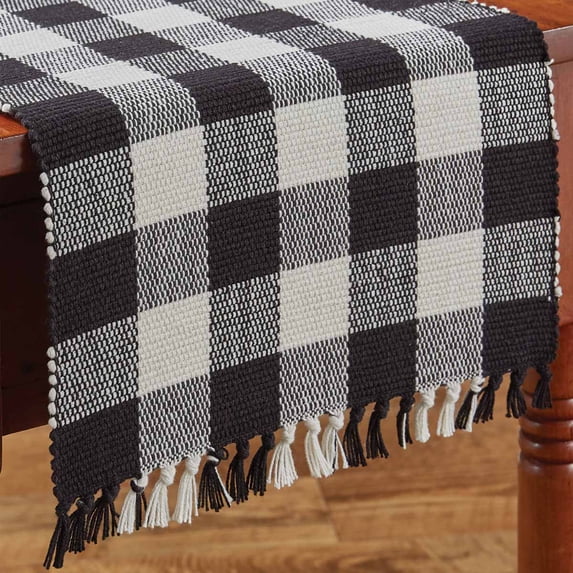 Park Designs Buffalo Check Table Runner - 36''L - Black