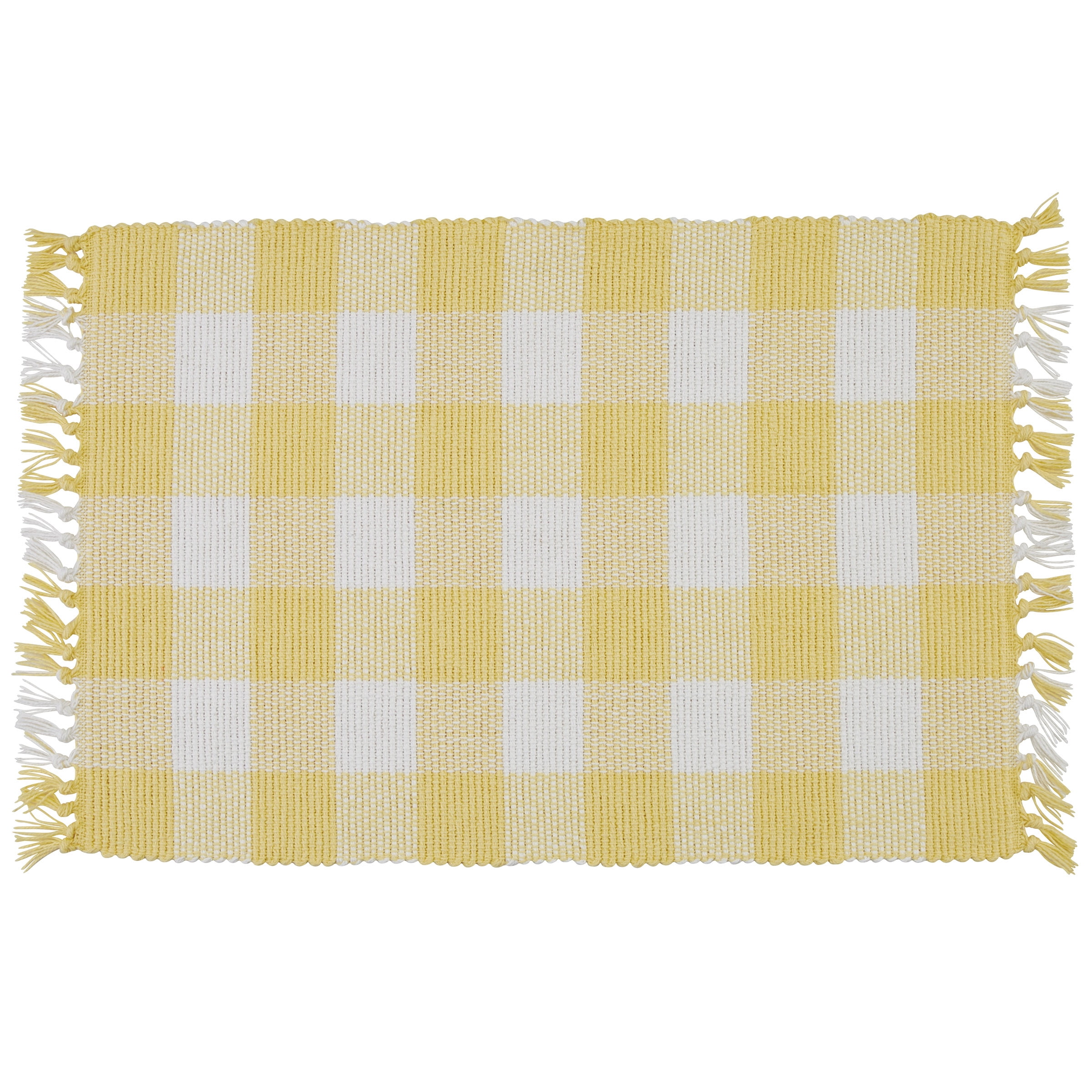Park Designs Buffalo Check Yarn Yellow Placemat Set of 4