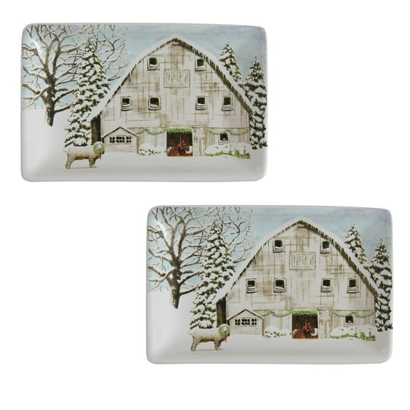 Park Designs Christmas Barn Spoon Rest Set of 2