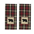 thumbnail image 1 of Park Designs Concord Black Bear Applique Dishtowel Set of 2, 1 of 3