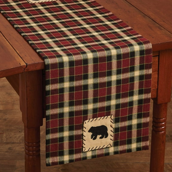 Park Designs Concord Black Bear Table Runner - 36"L