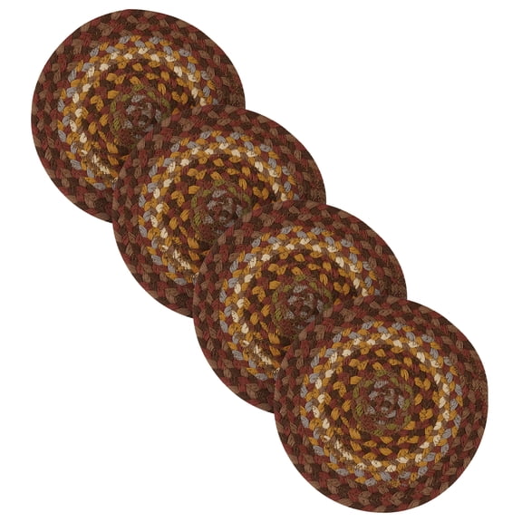 Park Designs Cooper Braided Red Trivet Set of 4
