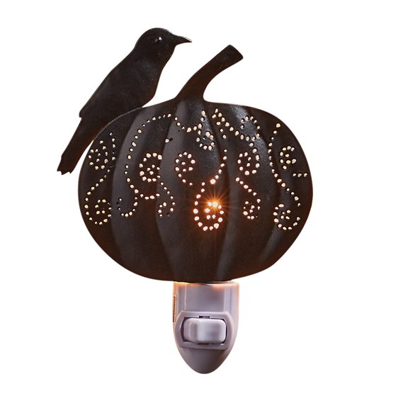 Park Designs Crow And Pumpkin Night Light