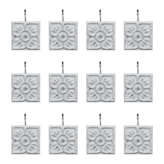Park Designs Distressed Tile Shower Curtain Hook Set of 12