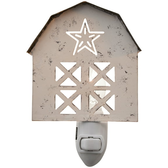 Park Designs Distressed White Barn Night Light