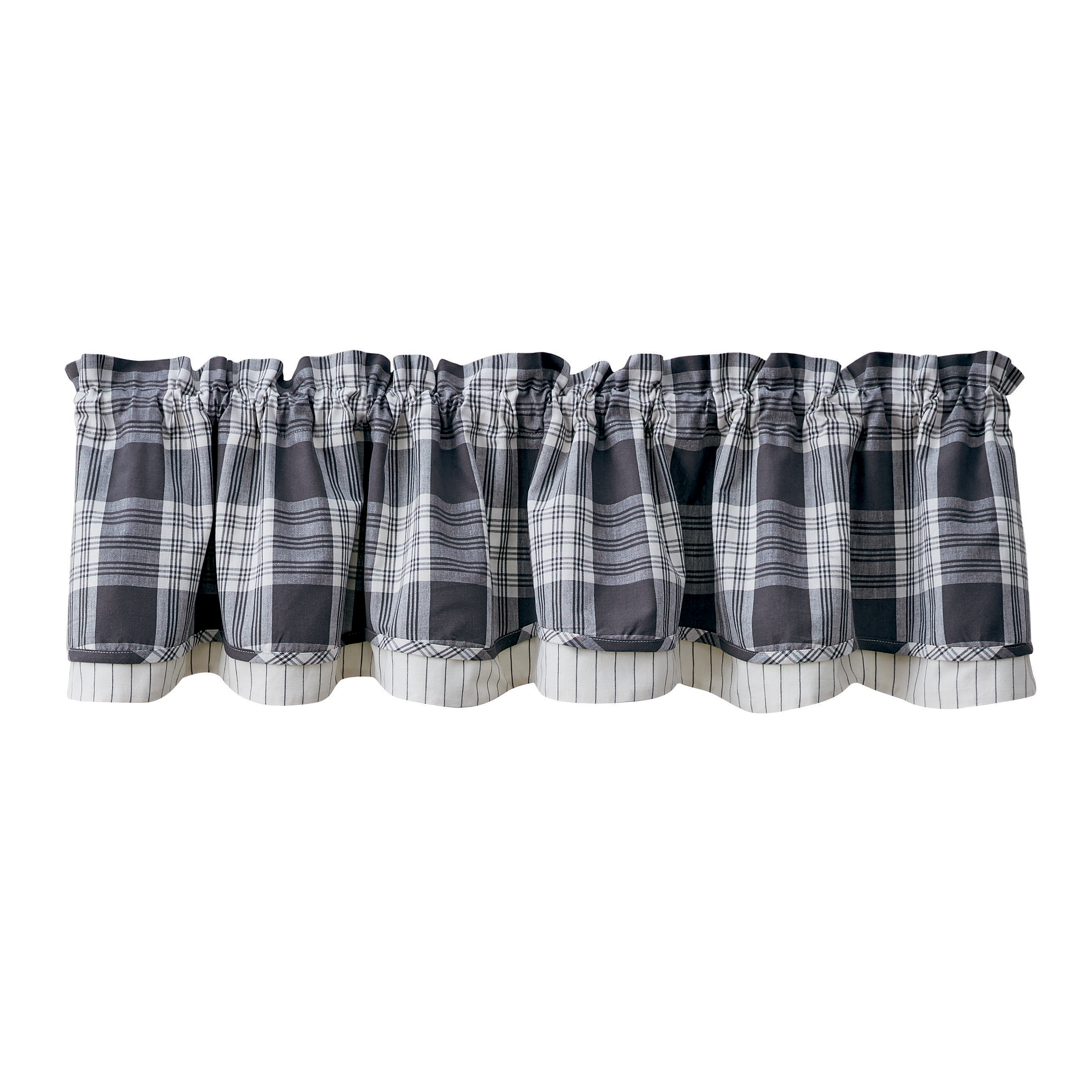 Park Designs Dylan Lined Layered Valance - 72''L - Slate - Walmart.com