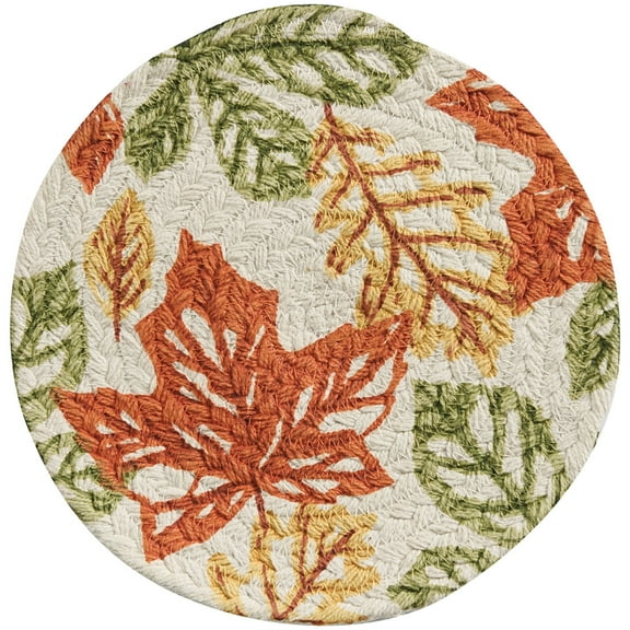 Park Designs Fall Leaves Printed Braided Trivet Set 8"