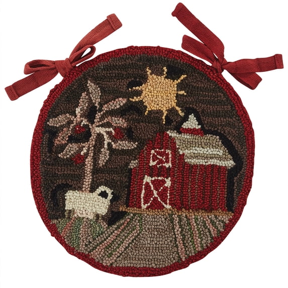 Park Designs Farm Life Hooked Chairpad