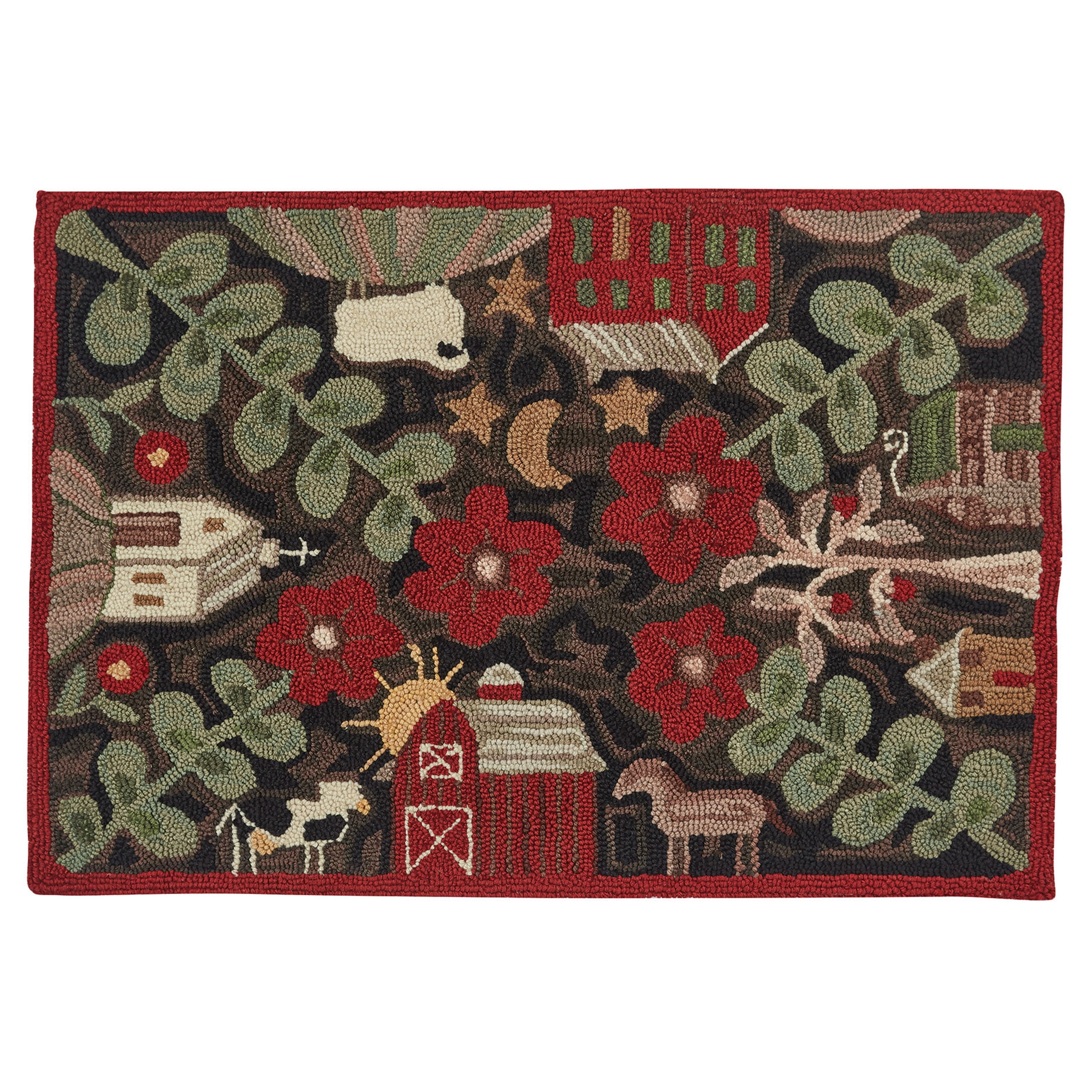 Park Designs Farm Life Hooked Indoor Rug 2' x 3' - Walmart.com
