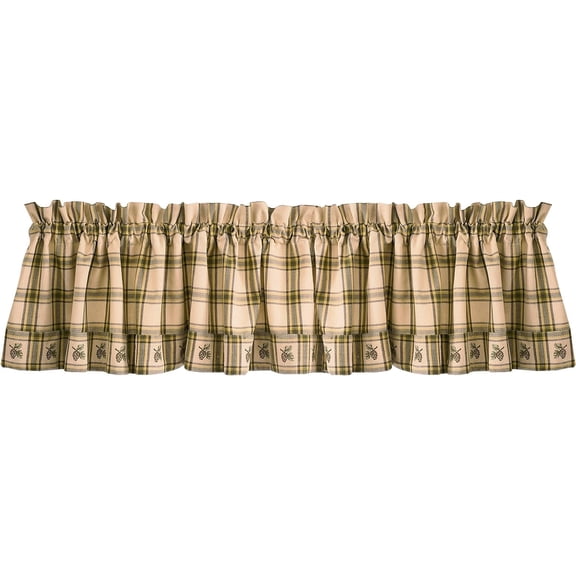 Park Designs Farmhouse Kitchen Valances for Windows - Plaid Pine Lodge | Fall Decor Window Valance Curtains | Plaid Curtain Valances for Windows | Boho Living Rooms & Bathrooms | 72" x 14"