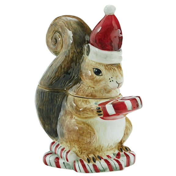 Park Designs Farmhouse Squirrel Cookie Jar - Red