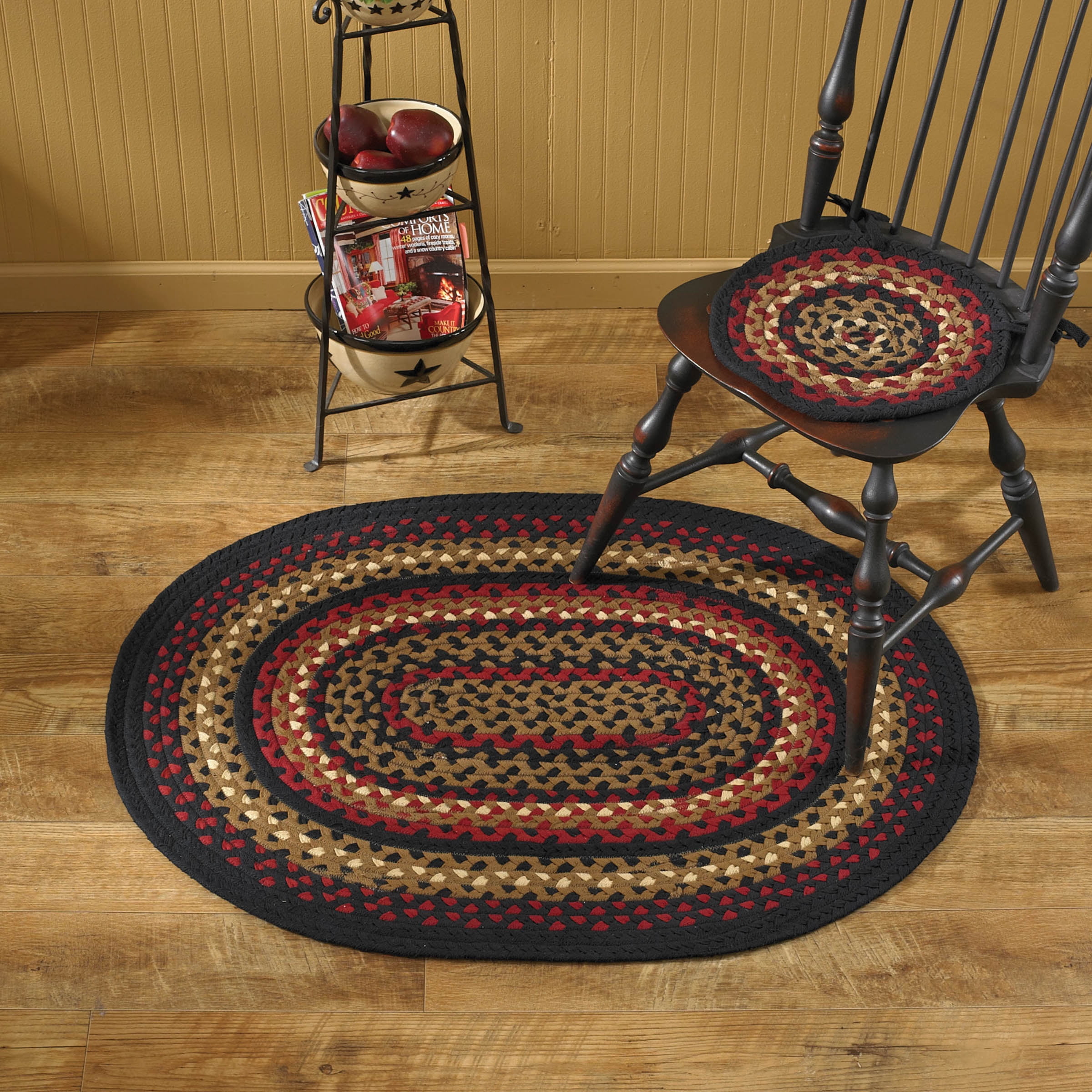 Cornbread Rug Park Designs Folk Art Braided Oval Rug 32