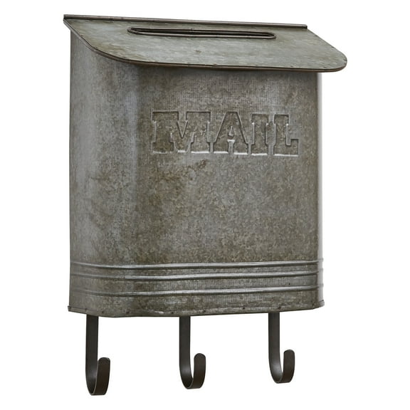 Park Designs Galvanized Mailbox with Hooks
