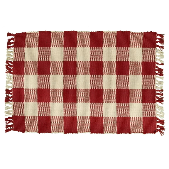 Park Designs Garnet Buffalo Check Yarn Placemat Set of 4