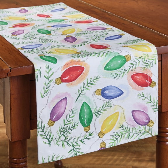 Park Designs Holiday Lights Table Runner 13" X 36"