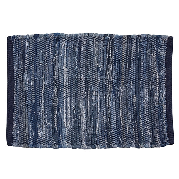 Indigo Blue Handcrafted Cotton Chindi Placemats, Set of 4