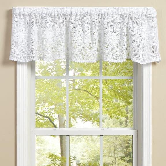 Park Designs Kadia Crochet Lace Valance 60 x 14