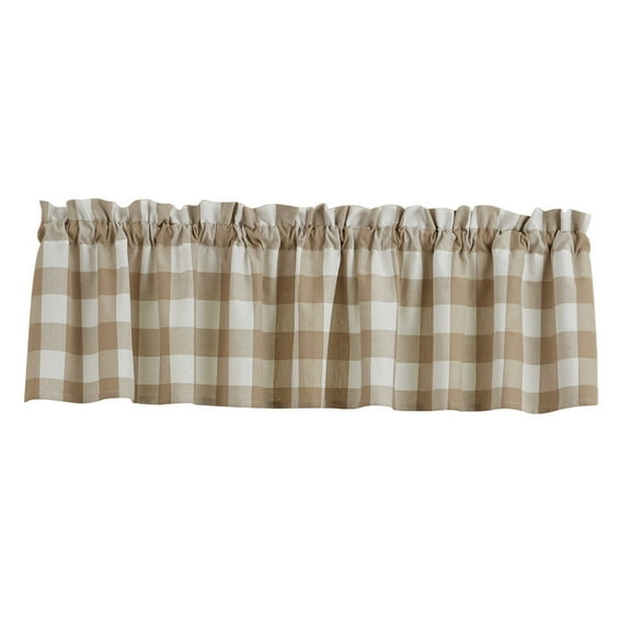 Park Designs Natural Buffalo Check Valance 14"L
