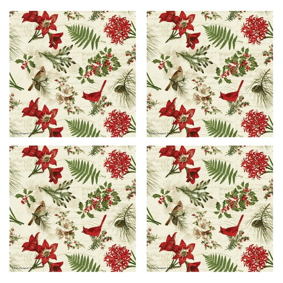 Park Designs Nature Sings Cardinal Napkin Set of 4